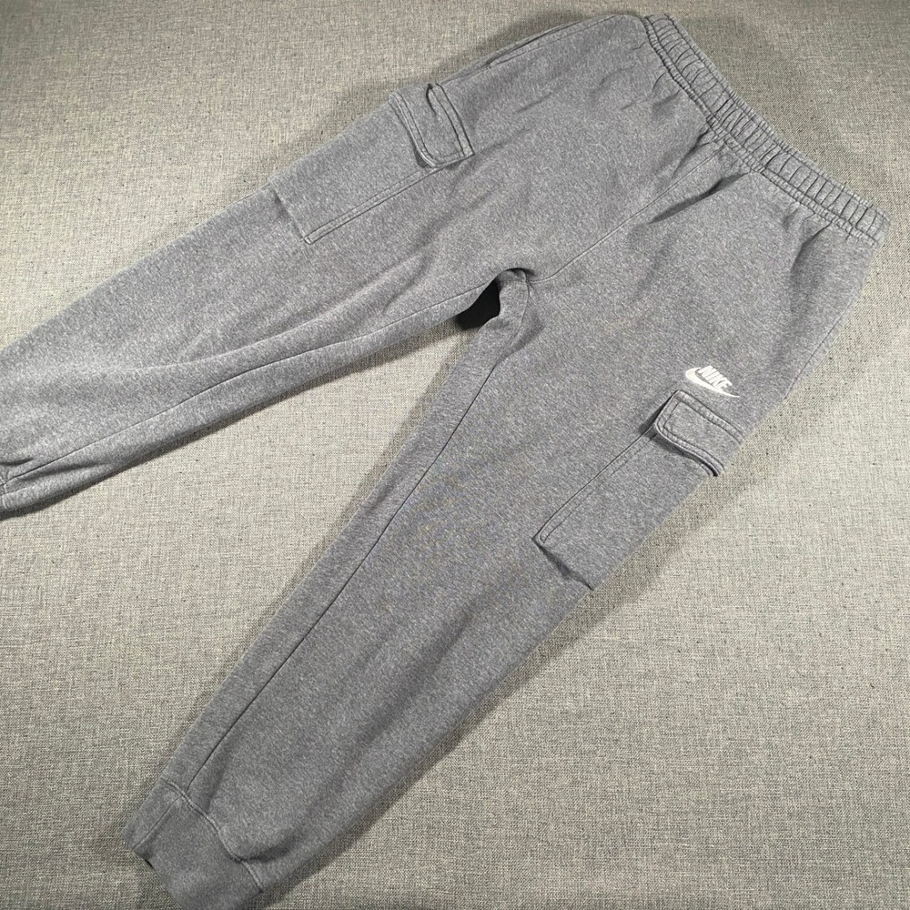 Nike Cargo Joggers Mens Small Grey Sportswear Club Fleece CD3129-071